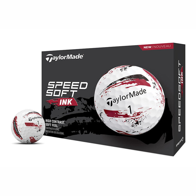 Taylormade Speed Soft Ink Red Golf Ball