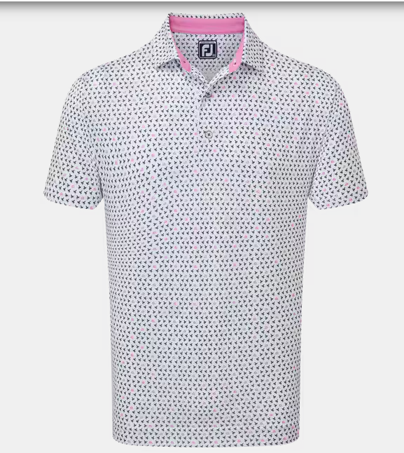 Footjoy Flying Wasp Print Lisle Polo