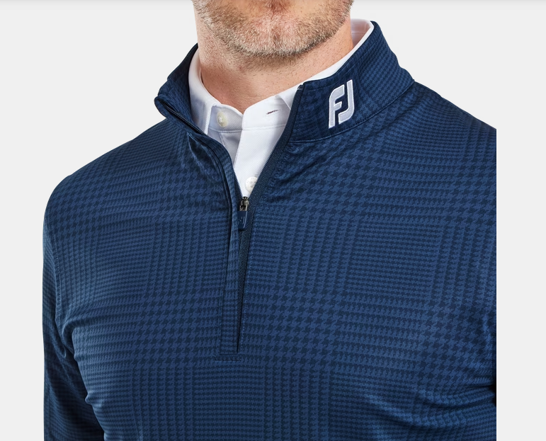 Footjoy Glen Plaid Print Midlayer (Navy)